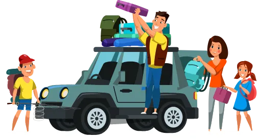 Happy Family Enjoying Stress-Free Travel Experience